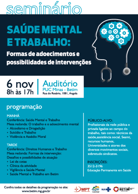 seminario saude mental trabalho betim